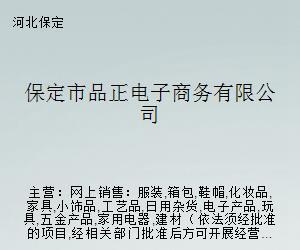 保定市品正电子商务